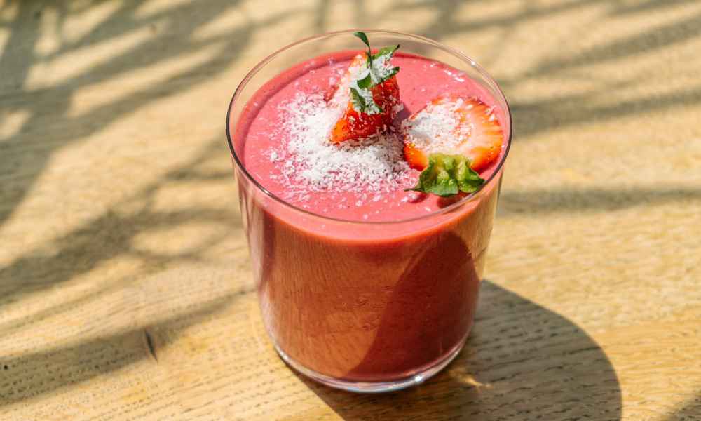 Delicious breakfast smoothie.