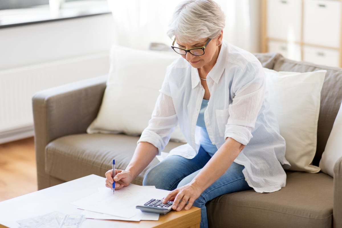 Woman Doing Taxes