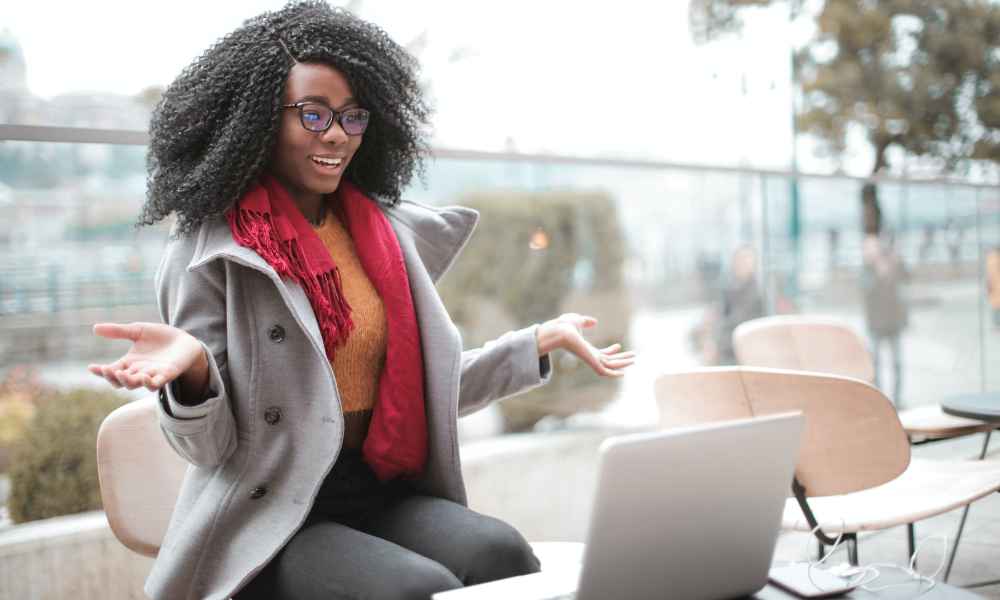 Woman deciding what to do after college.