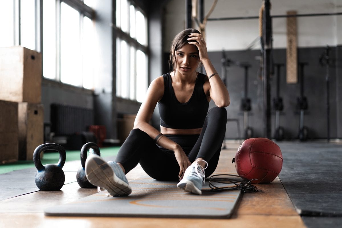 Woman Working Out at the Gym