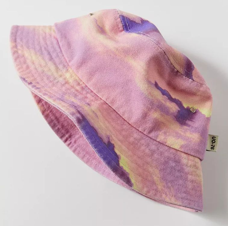 bucket hats pink and purple