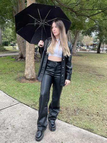 faux leather pants