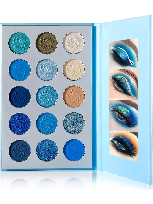 a blue eye shadow palette