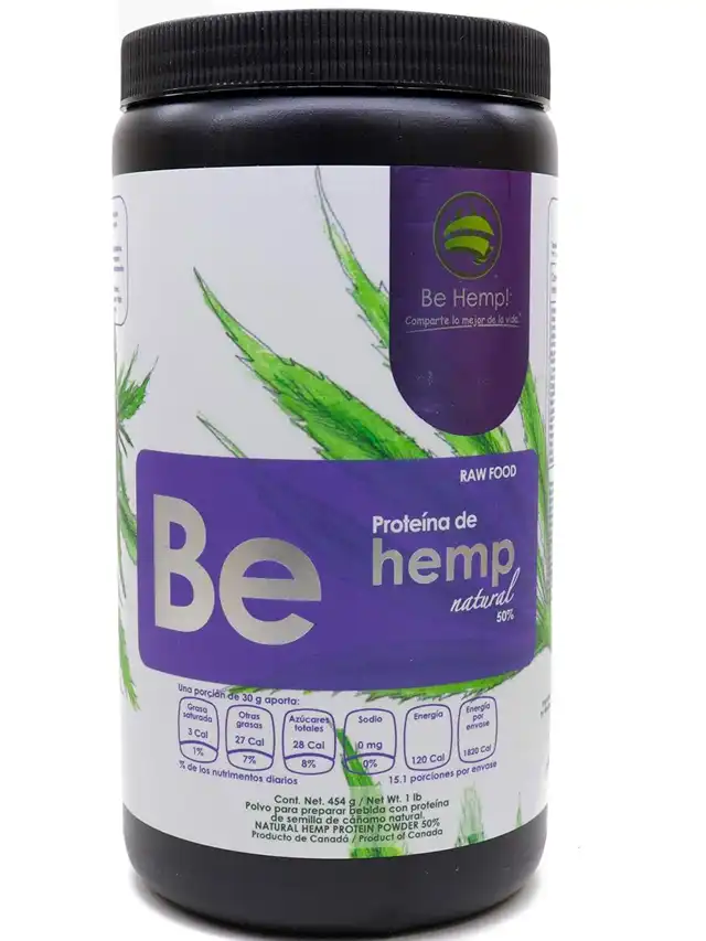 a jar of hemp protein