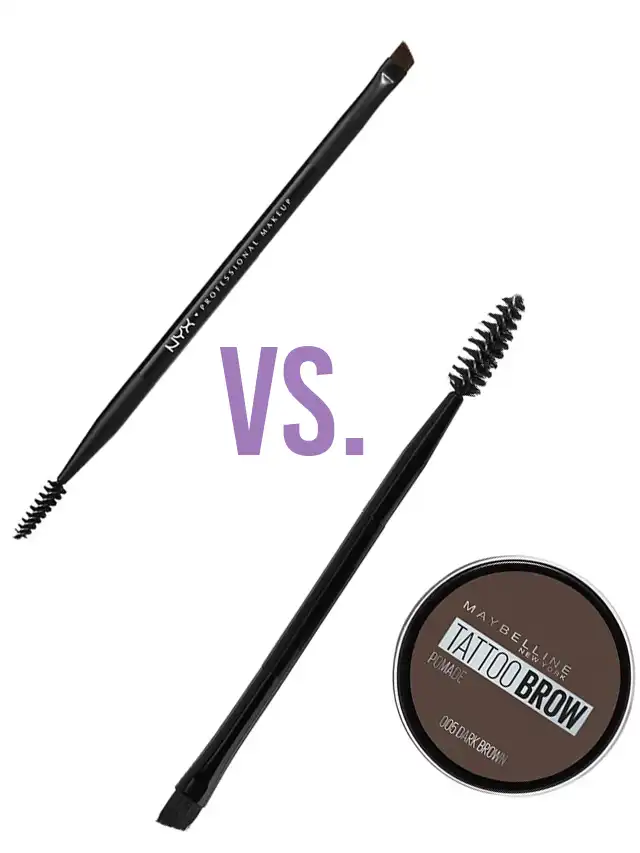 a comparison of a makeup brush