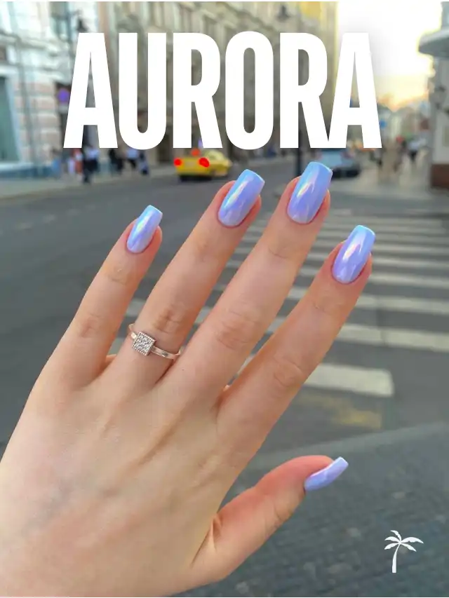 uñas efecto aurora