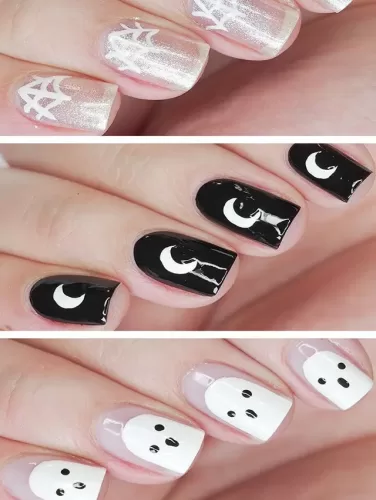 Minimalistic Halloween Nails